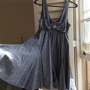 Chambray Bow Mini Dress